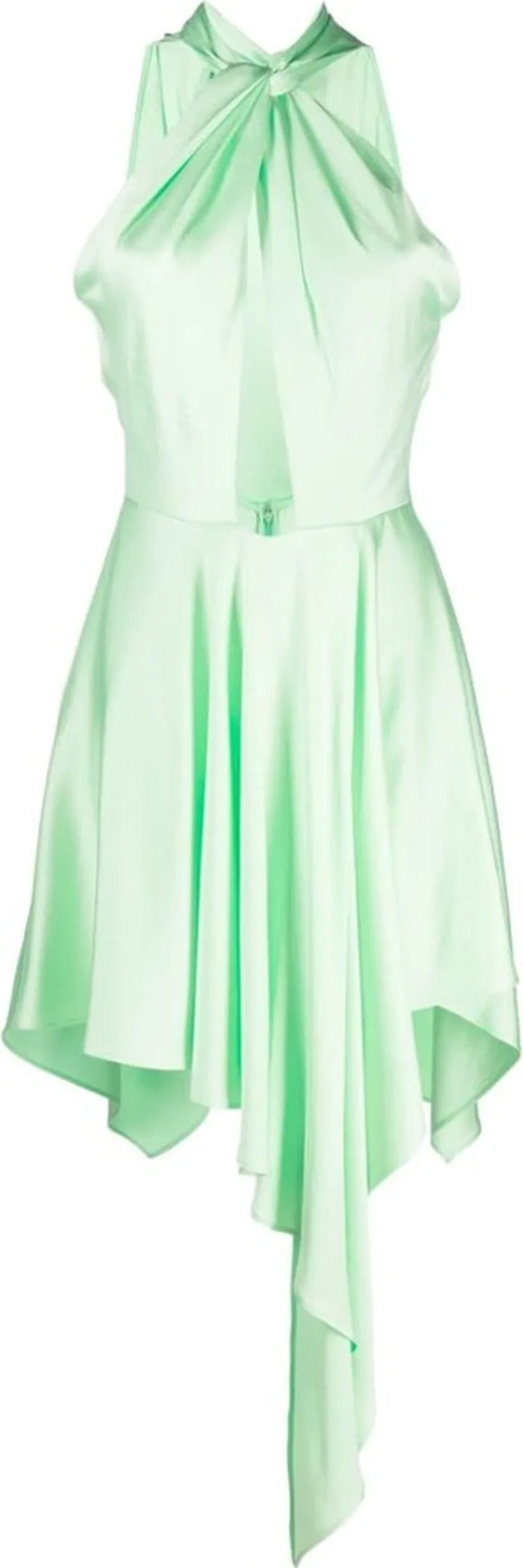 Halterneck Draped Minidress