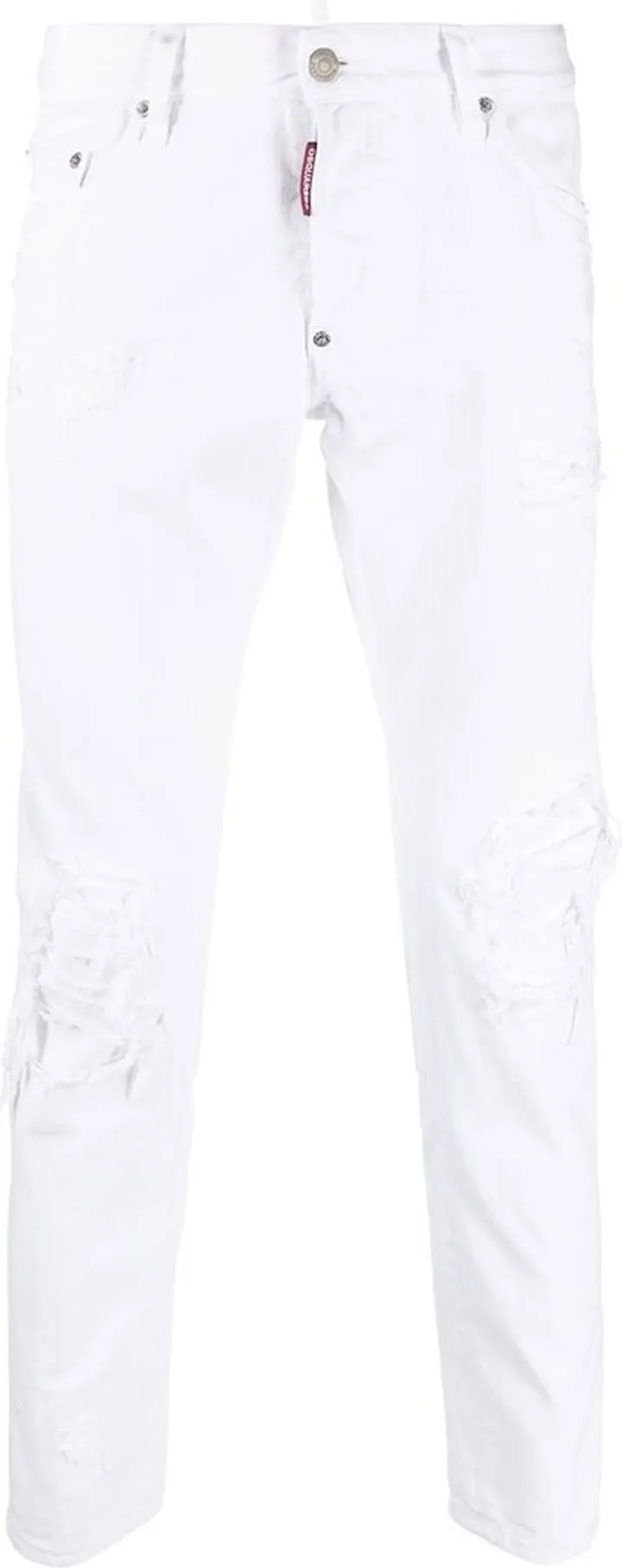 Ripped Tapered Skinny-Cut Jeans