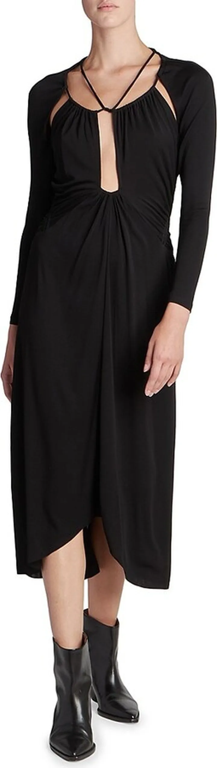 Jadessi Cut Out Jersey Midi-Dress