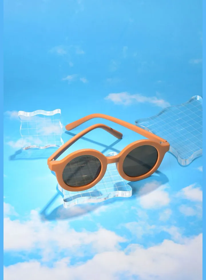 Women Brown Lens Brown Round Sunglasses
