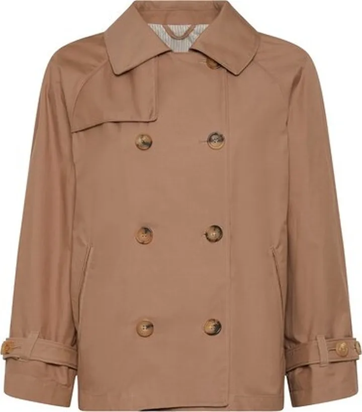 Water-repellent cotton twill trench coat - THE CUBE