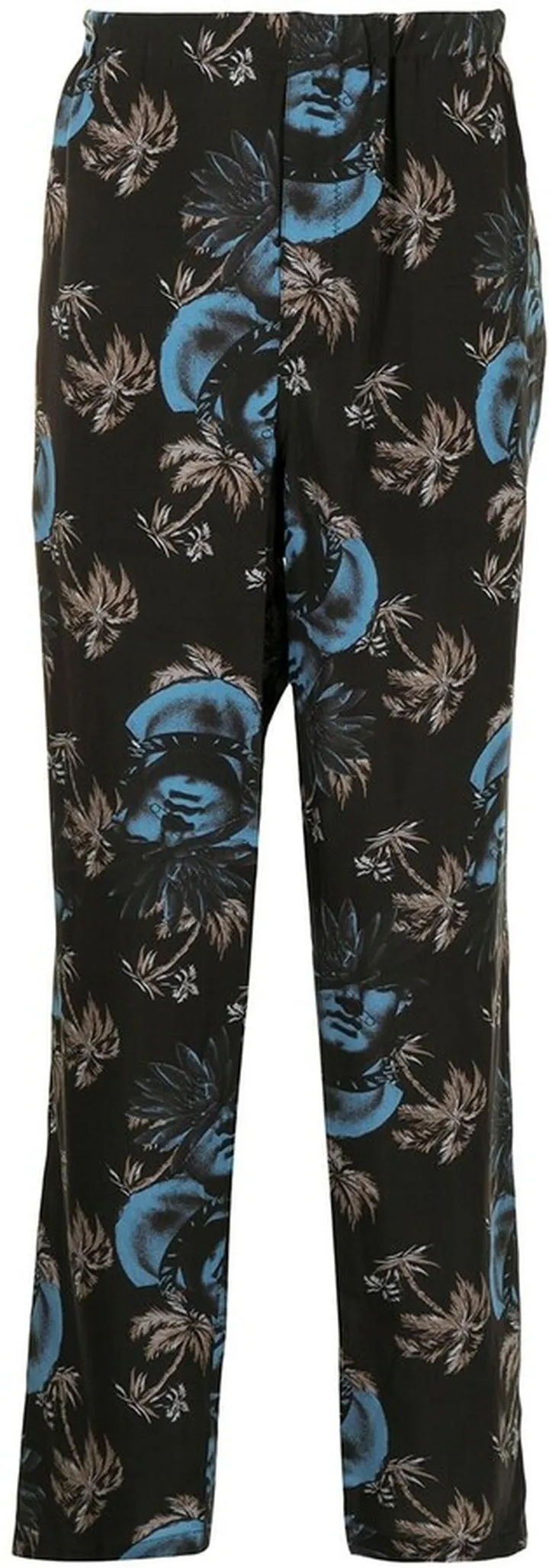 Printed Straight-Leg Trousers