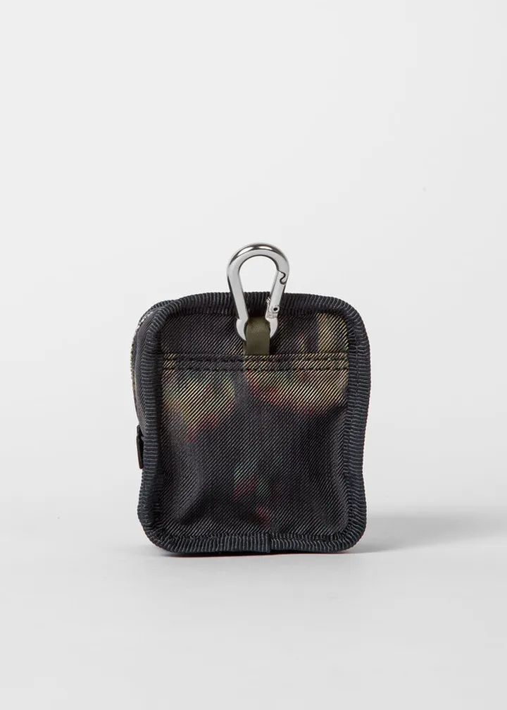 'Disrupted Rose' Print Zip Headphone Case