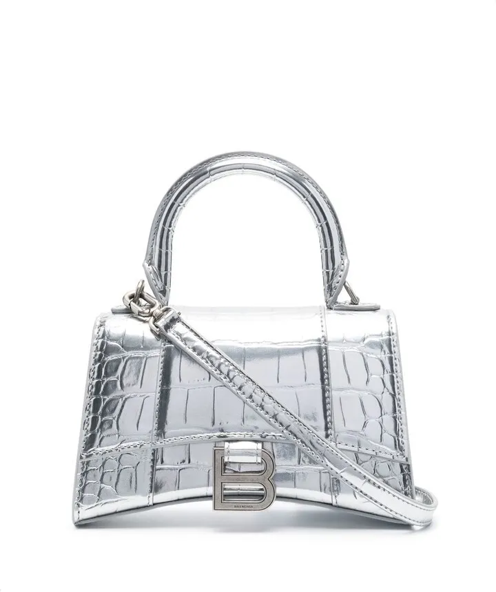 Hourglass XS embossed tote bag
