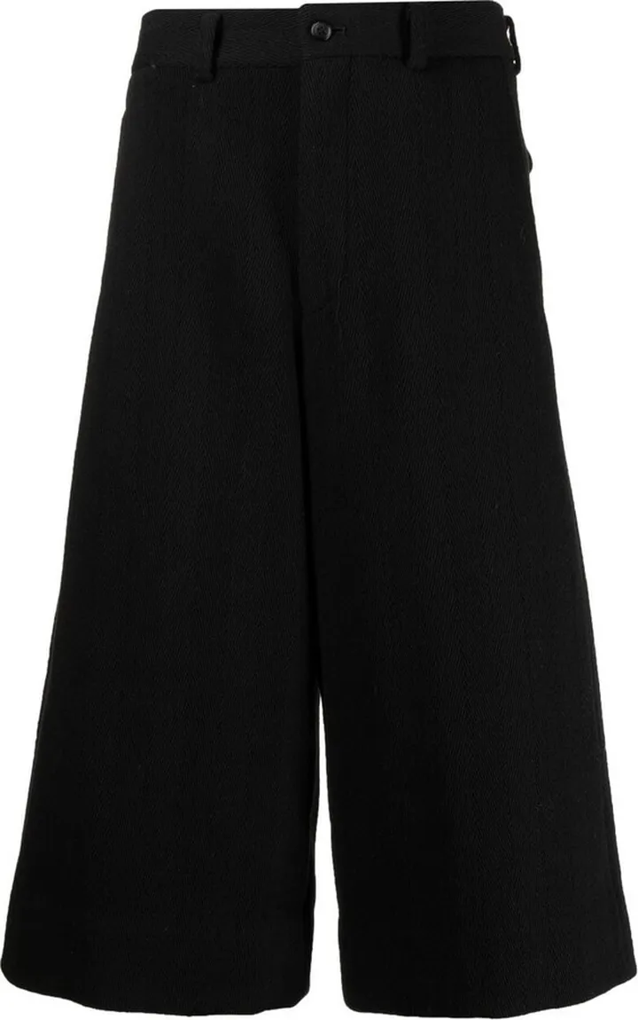Chevron-Knit Cropped Trousers