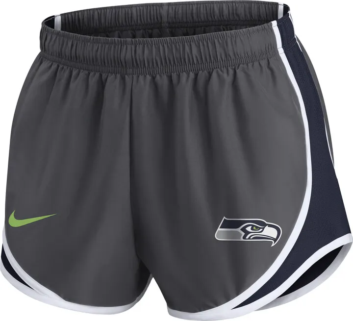Nike Women's Dri-FIT Logo Tempo (NFL Seattle Seahawks) Shorts in Grey