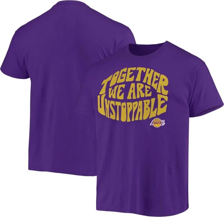 Men's Purple Los Angeles Lakers Positive Message Enzyme Washed T-shirt