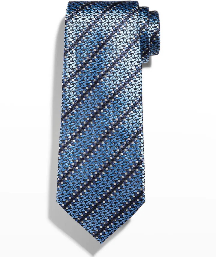 Men's Jacquard Stripe Silk Tie