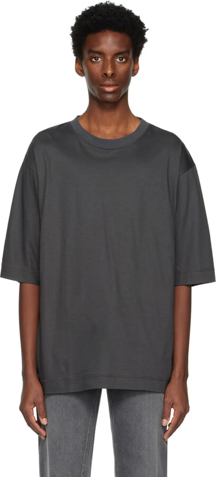 N.Hoolywood Gray Dropped Shoulder T-Shirt