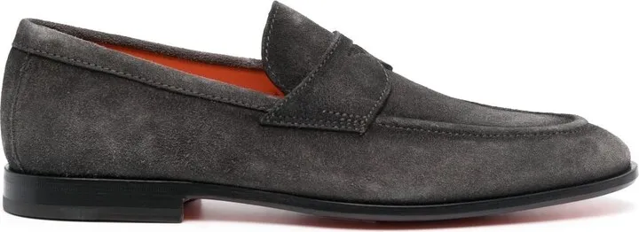 Almond-Toe Suede Loafers
