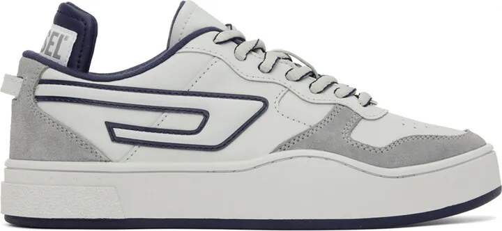 Diesel Gray & Blue S-Ukiyo Low X Sneakers