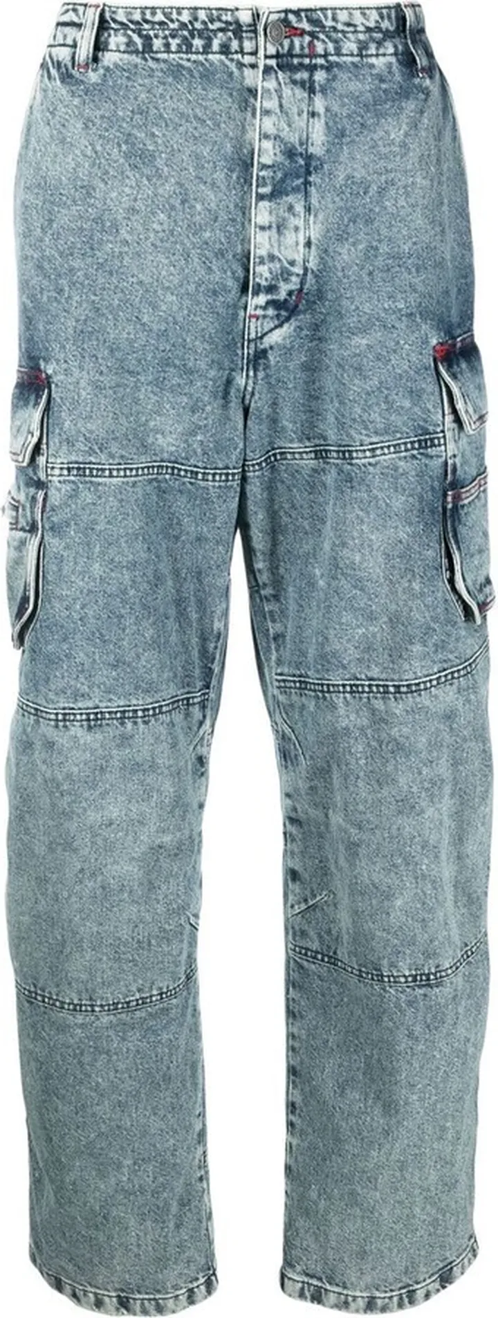 Wide-Leg Cargo Jeans