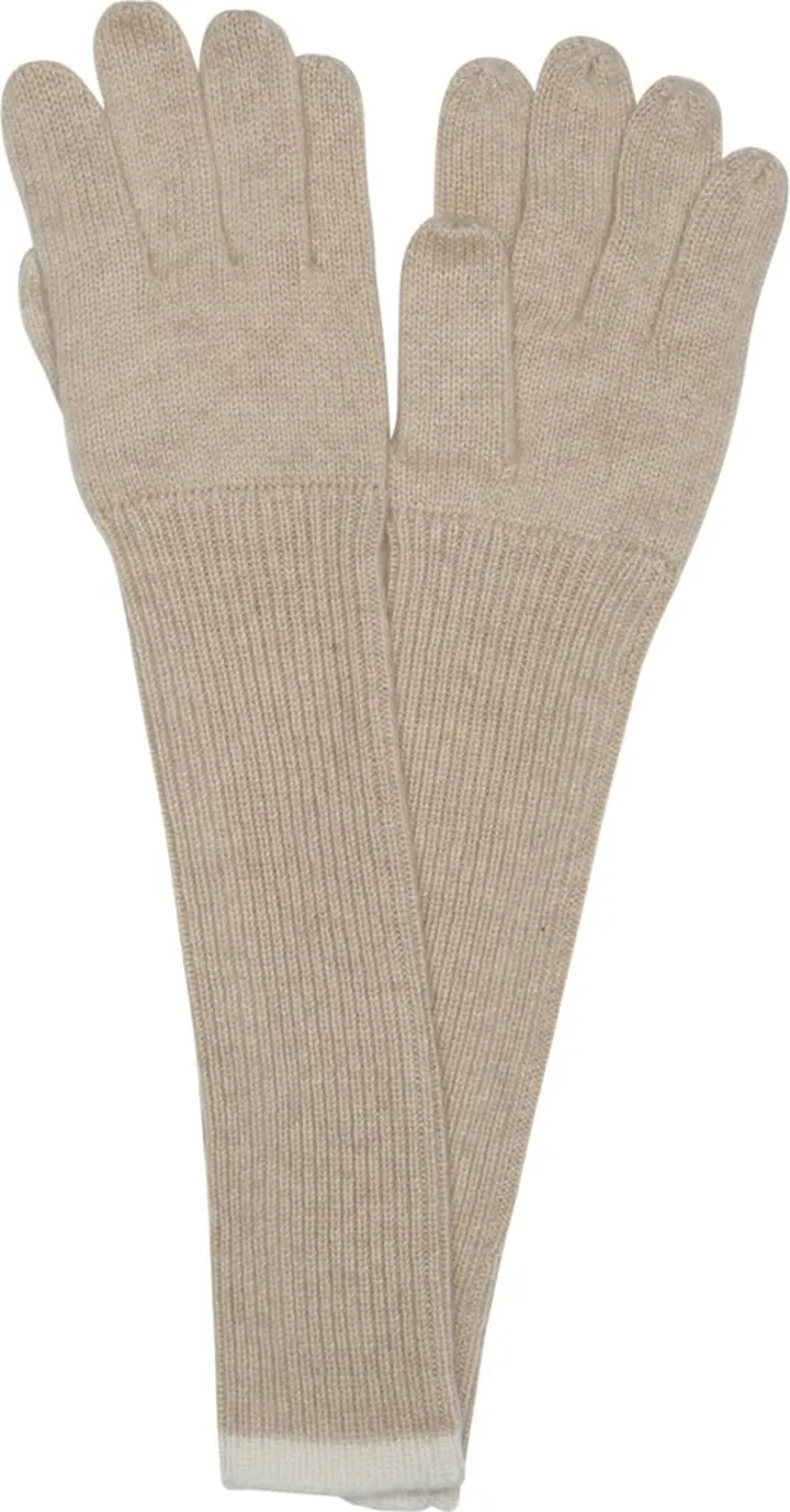 Honey Beige Cashmere Long Gloves