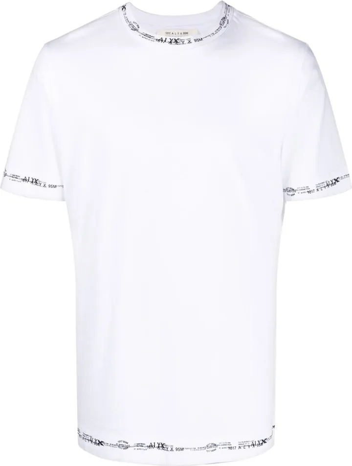 lettering-print-border T-shirt
