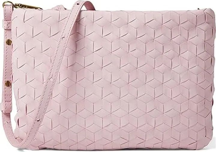 Madewell The Puff Crossbody Bag: Woven Leather Edition (Subtle Blossom) Handbags