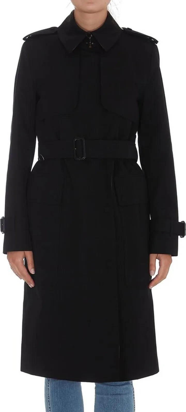 Burberry Buttoned Belted Trench Coat