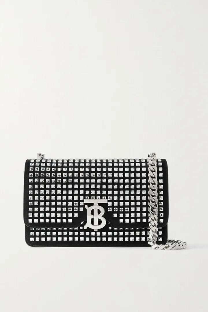 Burberry - Mini Embellished Leather Shoulder Bag - Black