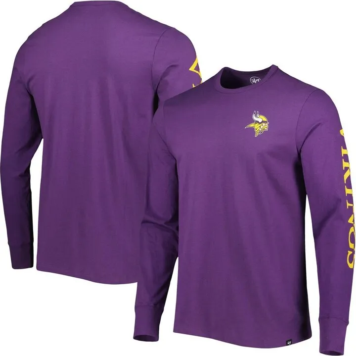 Men's '47 Brand Purple Minnesota Vikings Franklin Long Sleeve T-shirt