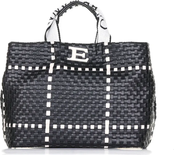 Shopping Bag With Contrasting Weave