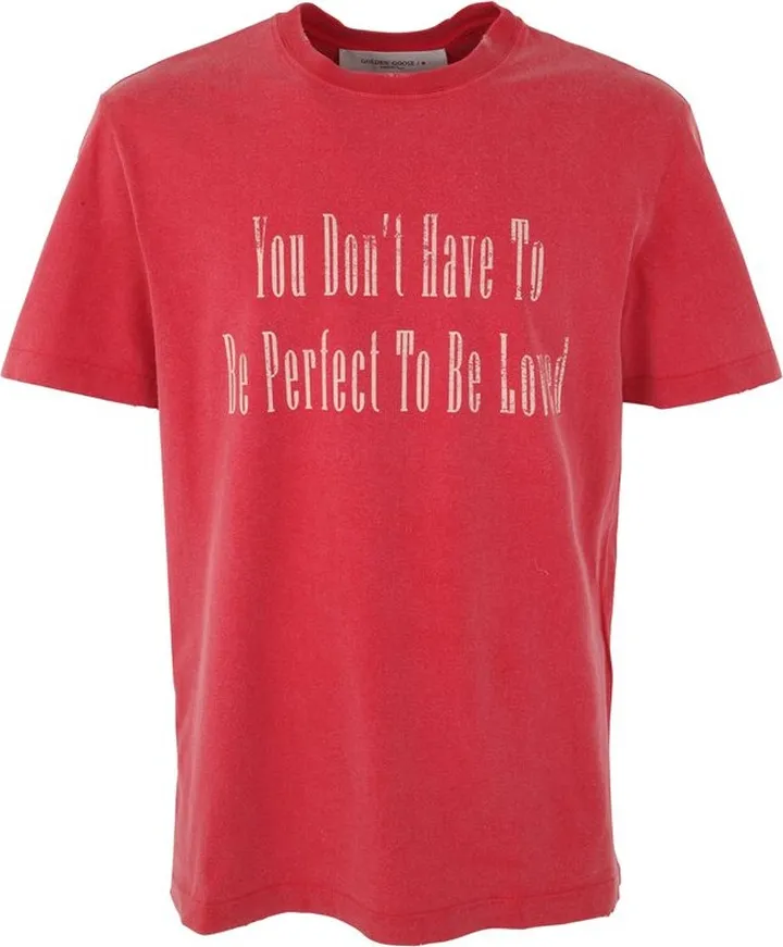 Golden Goose Deluxe Brand Slogan Printed Crewneck T-Shirt