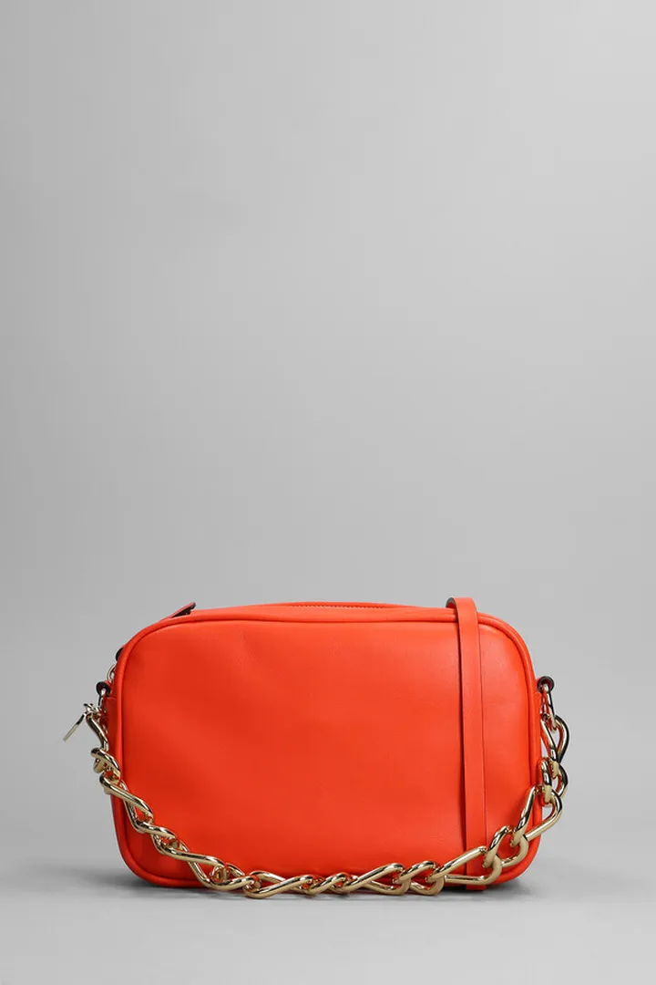 Shoulder Bag In Orange Leather