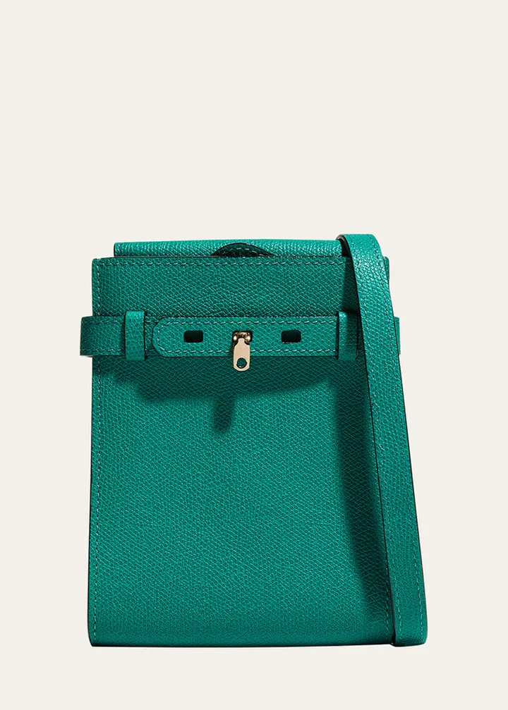 Bicolor Slim Leather Crossbody Bag