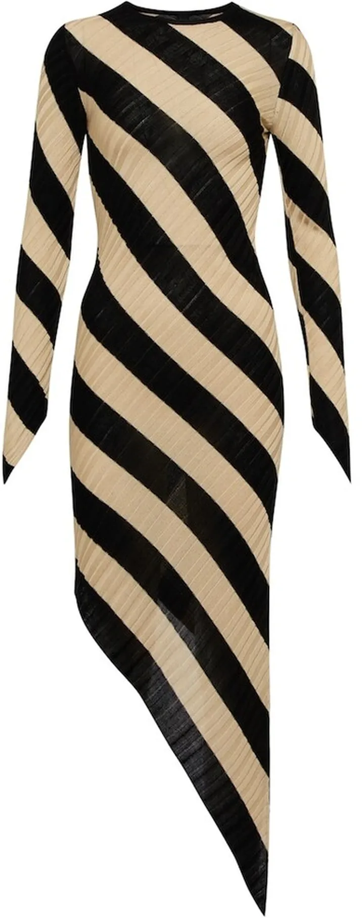 Adon silk ribbed-knit midi dress