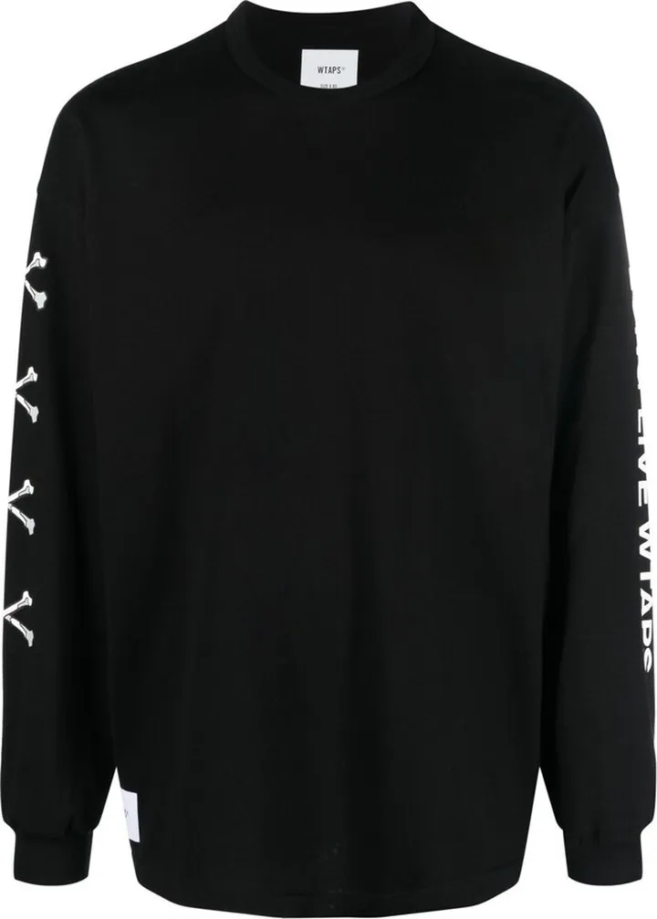 graphic sleeve print cotton T-shirt