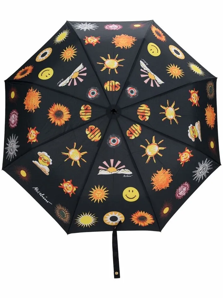 Graphic-Print Foldable Umbrella