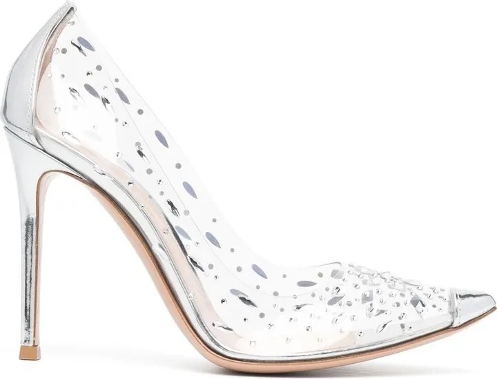 Crystal-Embellished 100mm Pumps