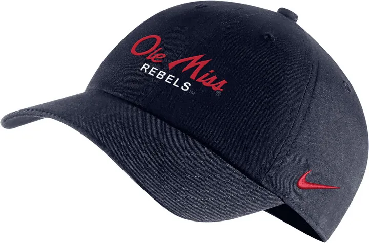 Ole Miss Campus 365 Nike Unisex College Adjustable Hat in Blue