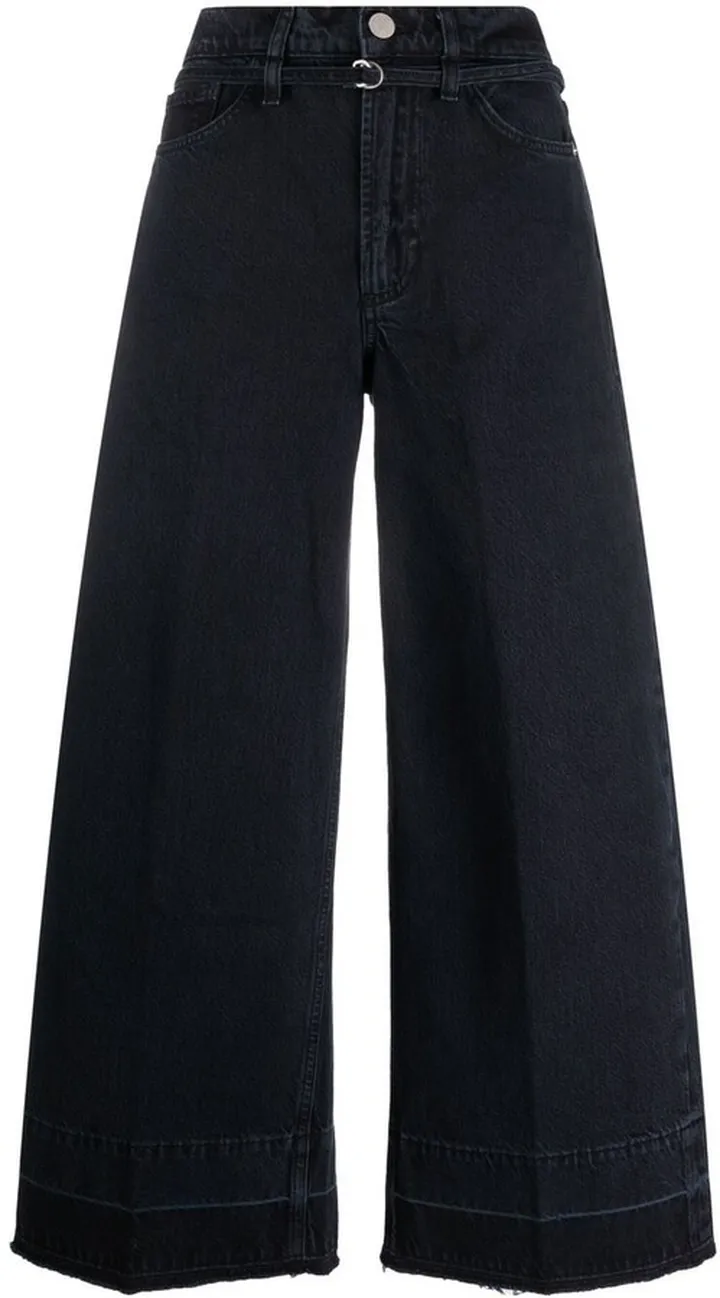 Belted Wide-Leg Jeans