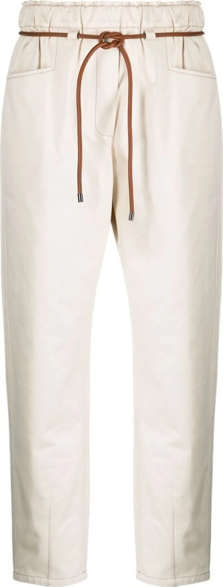 Cord Belt Cropped Trousers