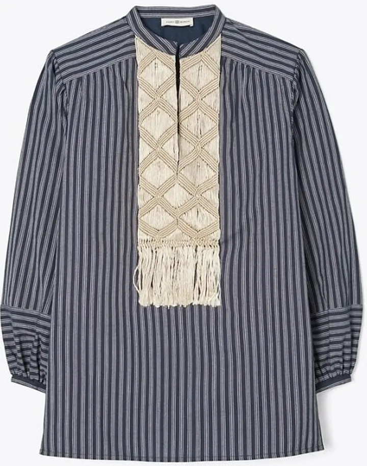 Macramé Striped Tunic