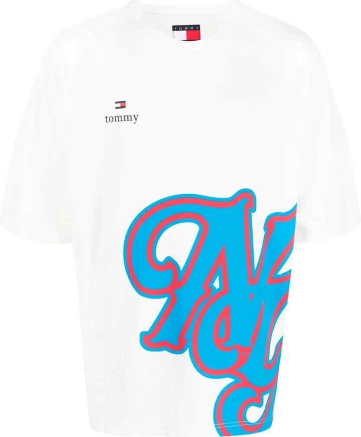 graphic-print cotton-blend T-shirt