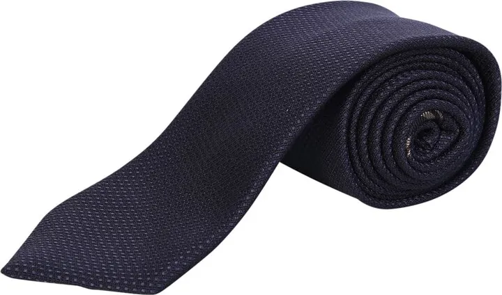 Texture-finish Regimental Blue Tie