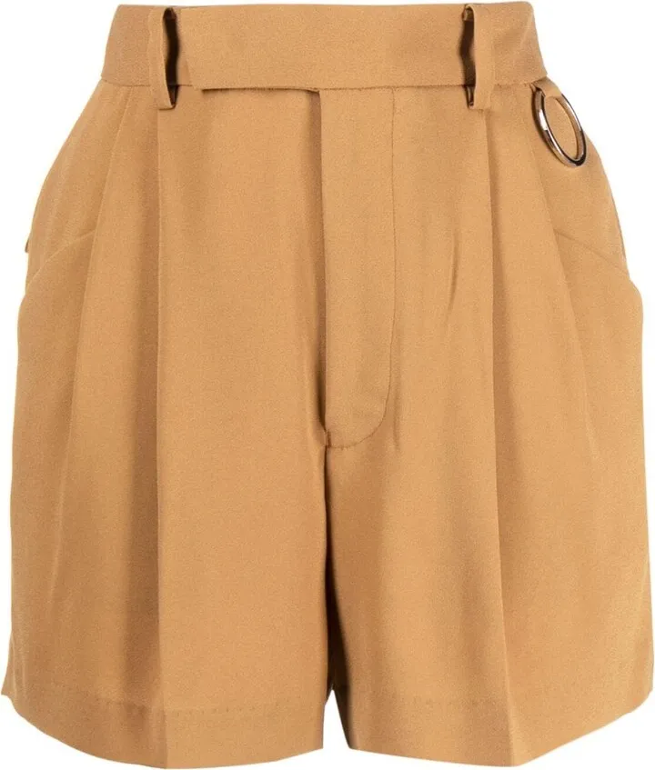 Pleat-Detail Shorts