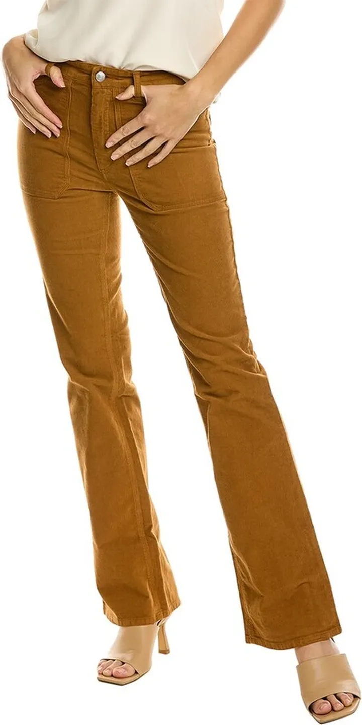 Zadig & Voltaire Pista Cognac High-Rise Corduroy Bootcut Jean