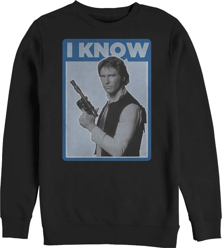 Men's Star Wars Han Solo Quote I Know Sweatshirt - Black - Large