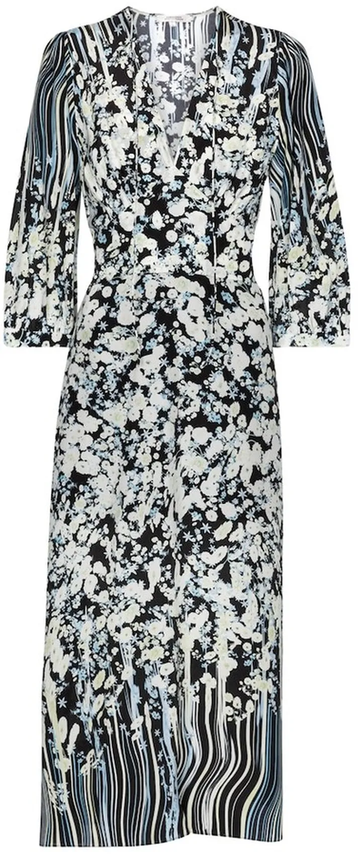 Blooming Love silk midi dress