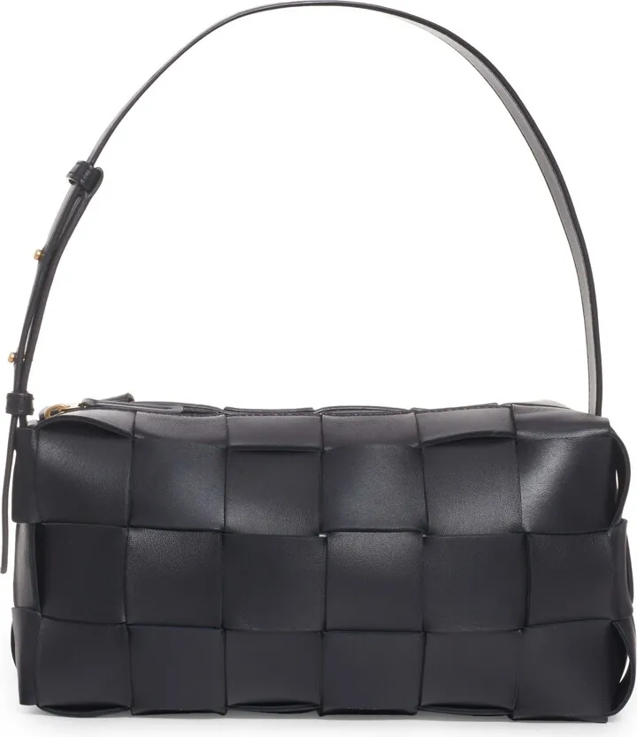 Cassette Intrecciato Leather Shoulder Bag