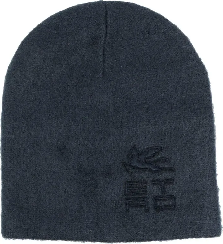 Logo-Embroidered Brushed Knitted Hat