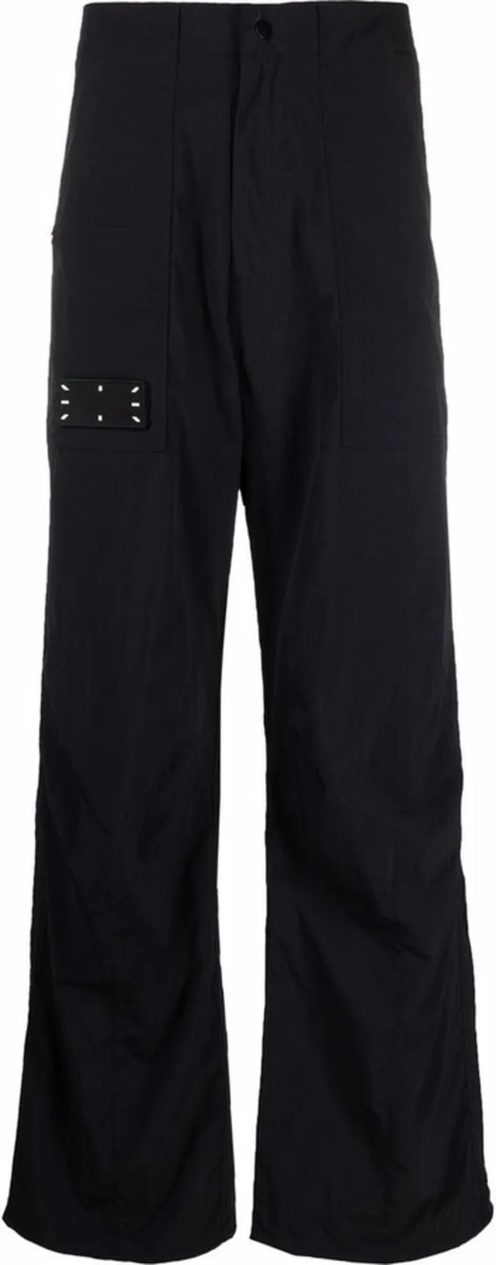 Straight-Leg Stitch-Detail Trousers