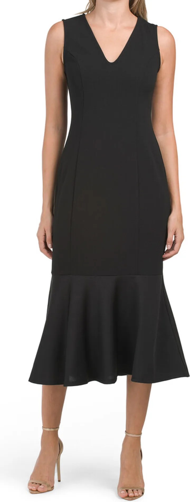 Made In Usa Matte Shine Midi Dress
