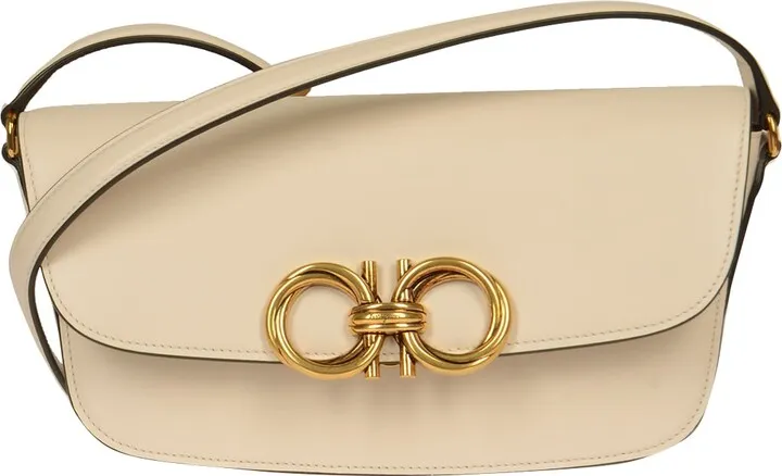 Double Gancini Flap Shoulder Bag