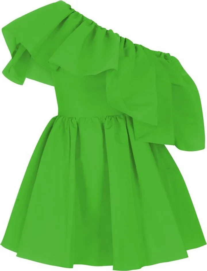 Alexander McQueen Ruffled One-Shoulder Mini Dress