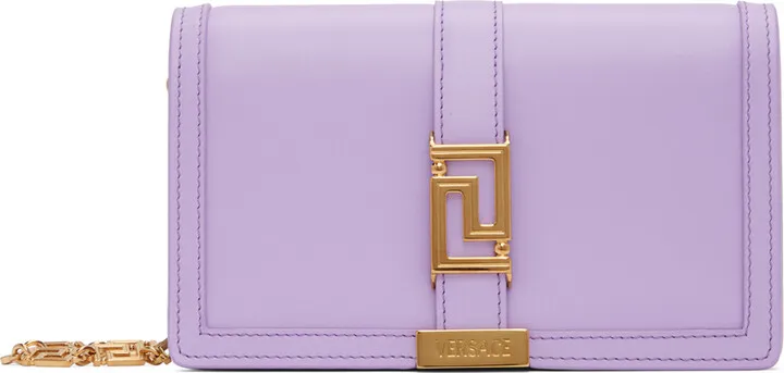 Versace Purple Mini Greca Goddess Bag