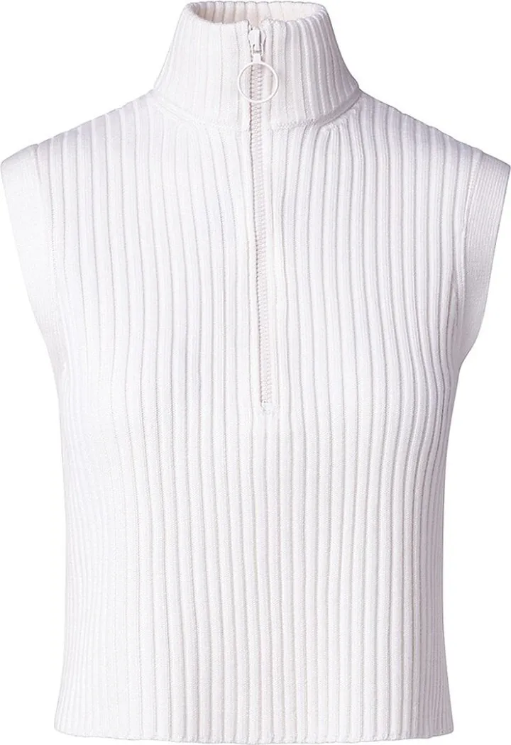 Wool Rib-Knit Crop Top