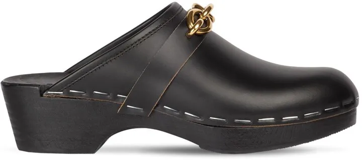 45mm Le Maillon leather clogs