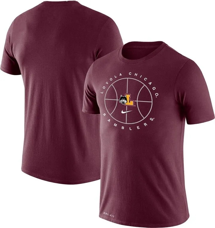 Men's Nike Maroon Loyola Chicago Ramblers Basketball Icon Legend Performance T-shirt